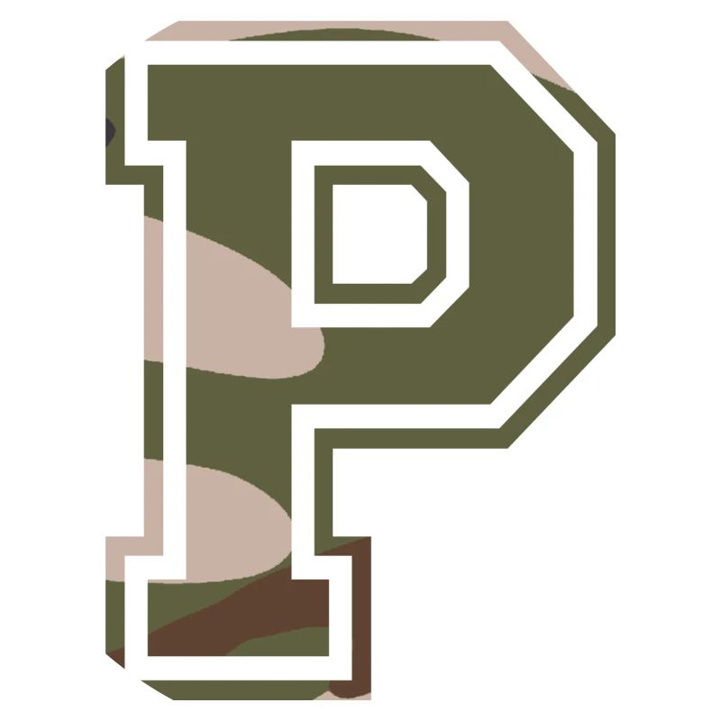 P, Monogramme, Camouflage Vert-Brun