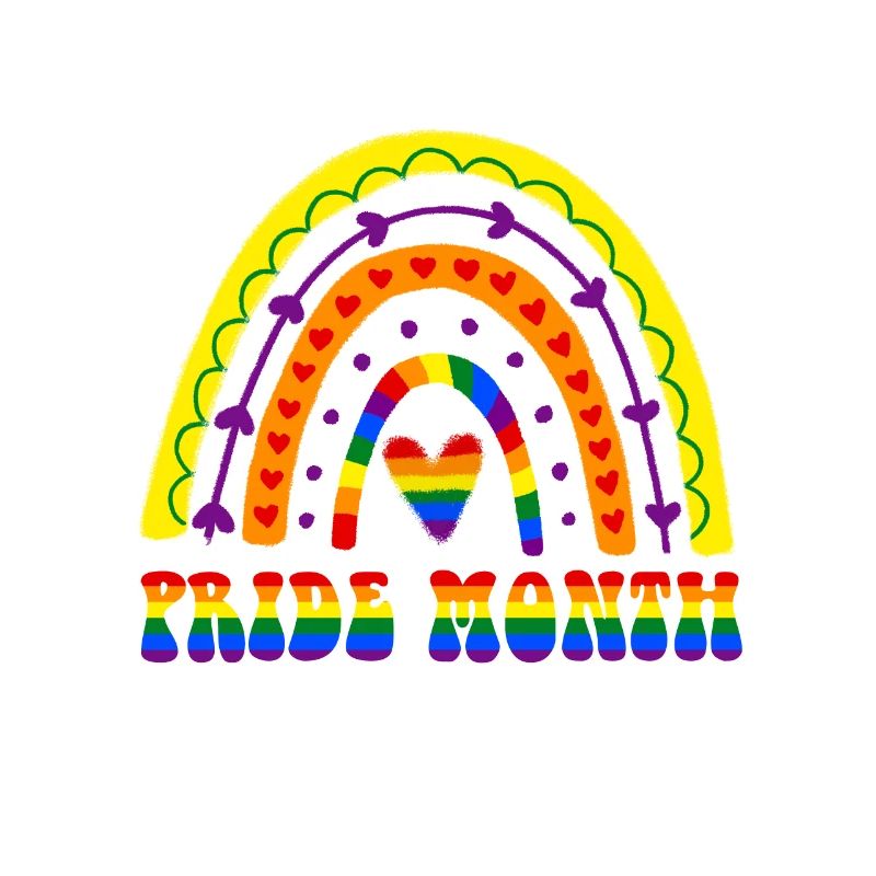 Joyeux mois de la fierté LGBT Pride Boho Rainbow