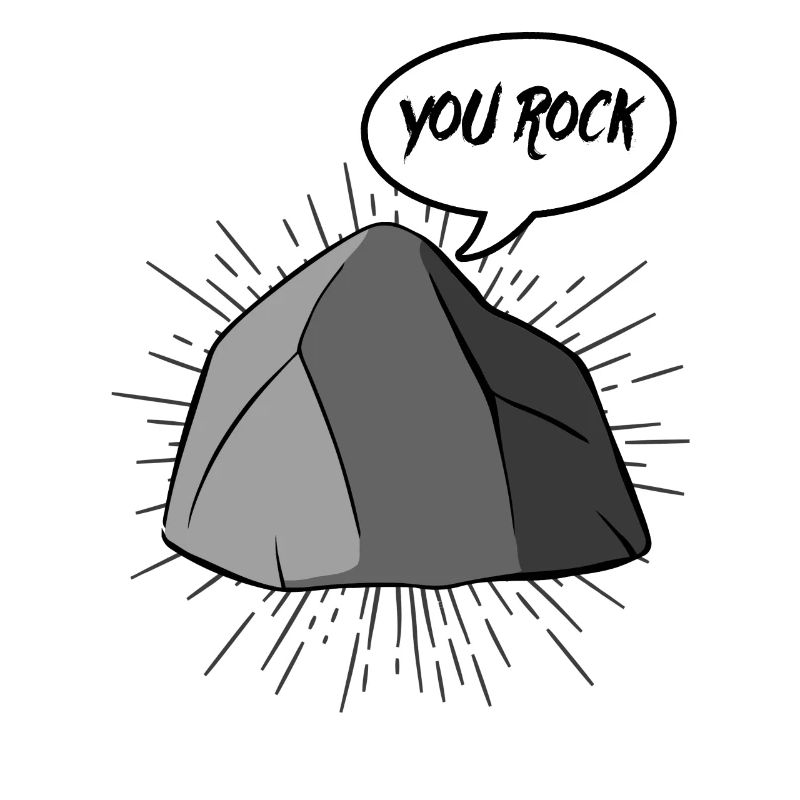 Fels You Rock Cooles Bild Geschenkidee Stein