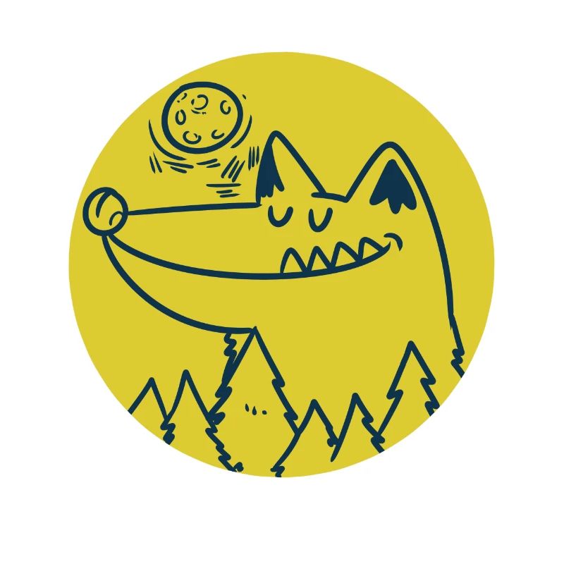 Wolf Cartoon Comic Pack Prey Gift Idea Wild