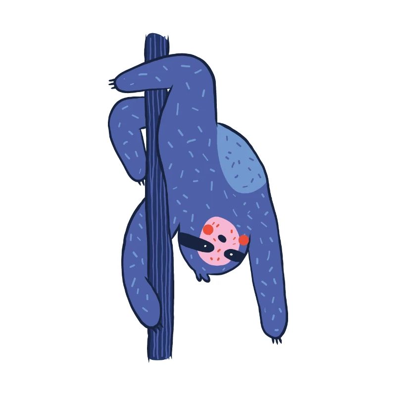 Pole dance sloth