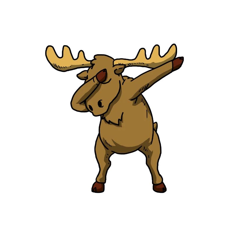 Funny Dabbing Moose Dab Dance Deer Lover Gift