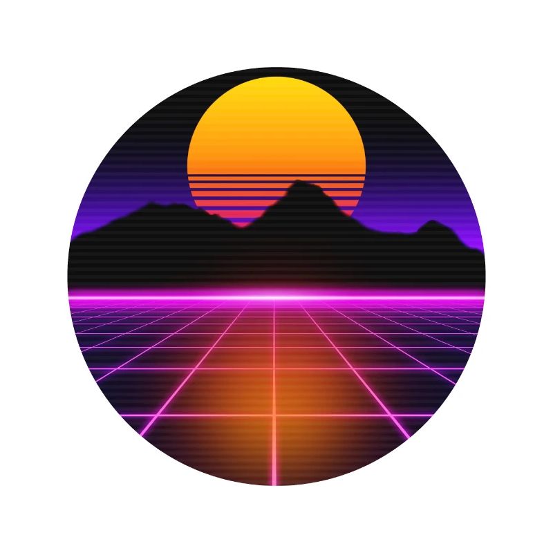 80s outrun vaporwave synthwave retro style