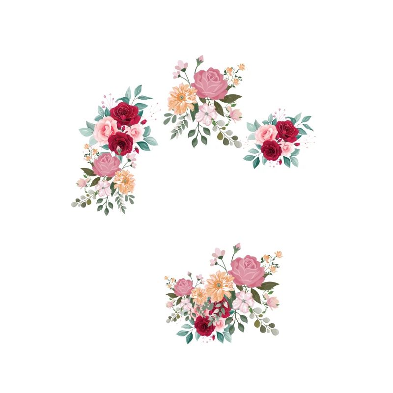 Wolf Wolfskopf Blumen Deko