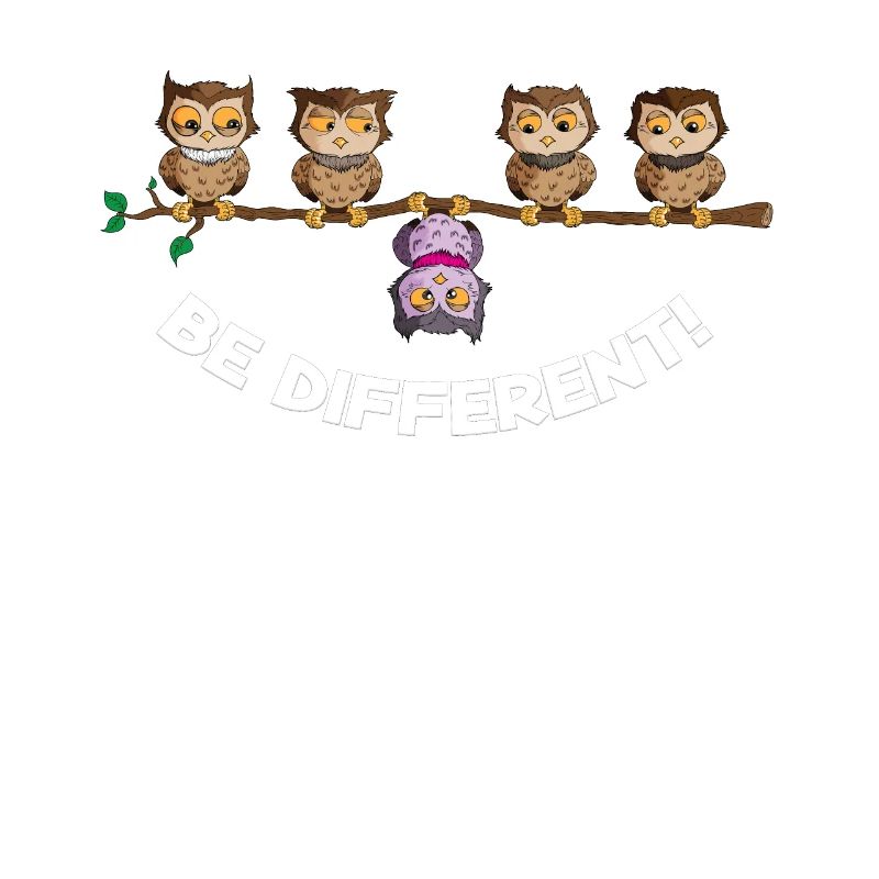 Nighteule be different Hiboux Oiseau Sei Anders