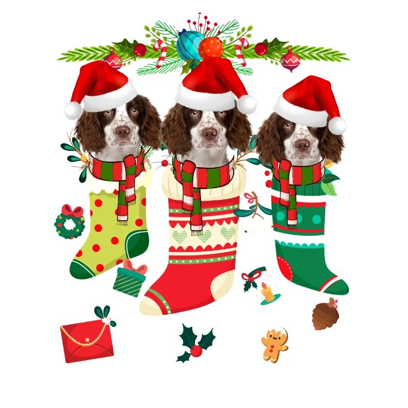 Pull de Noël moche Deutsch Springer Spaniel