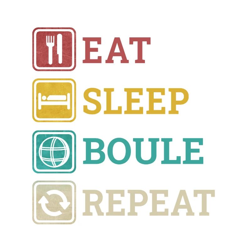 Eat Sleep Boule Repeat Boccia Sprüche Witze