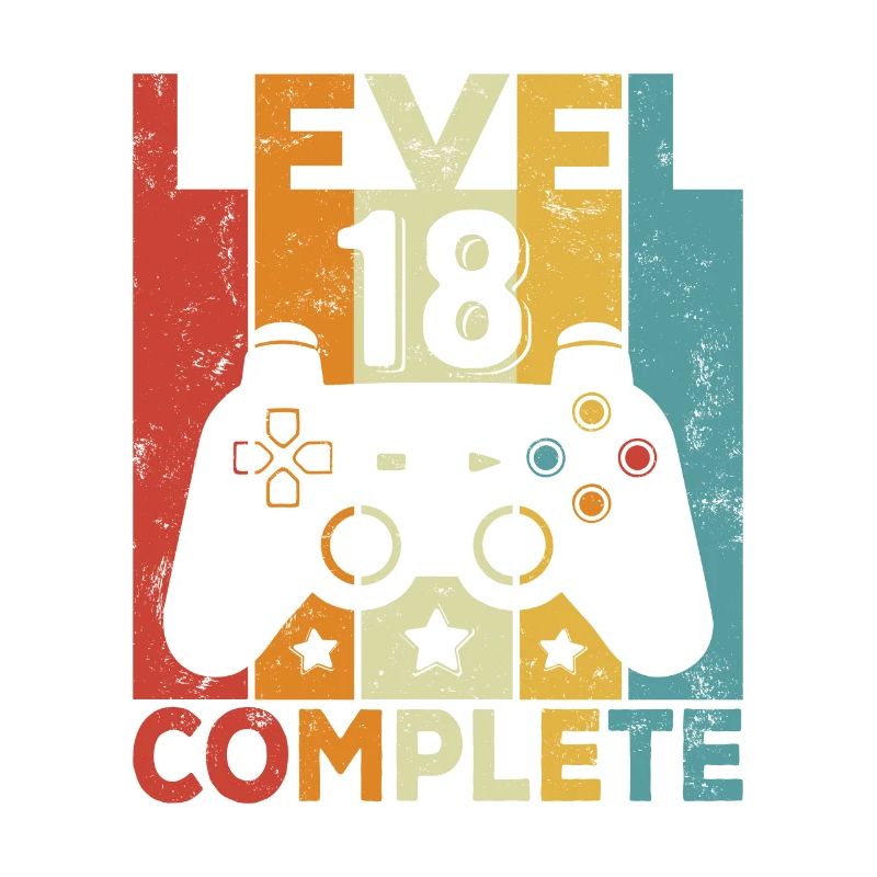 Level 18 Complete 18 Geburtstag Junge Mädchen