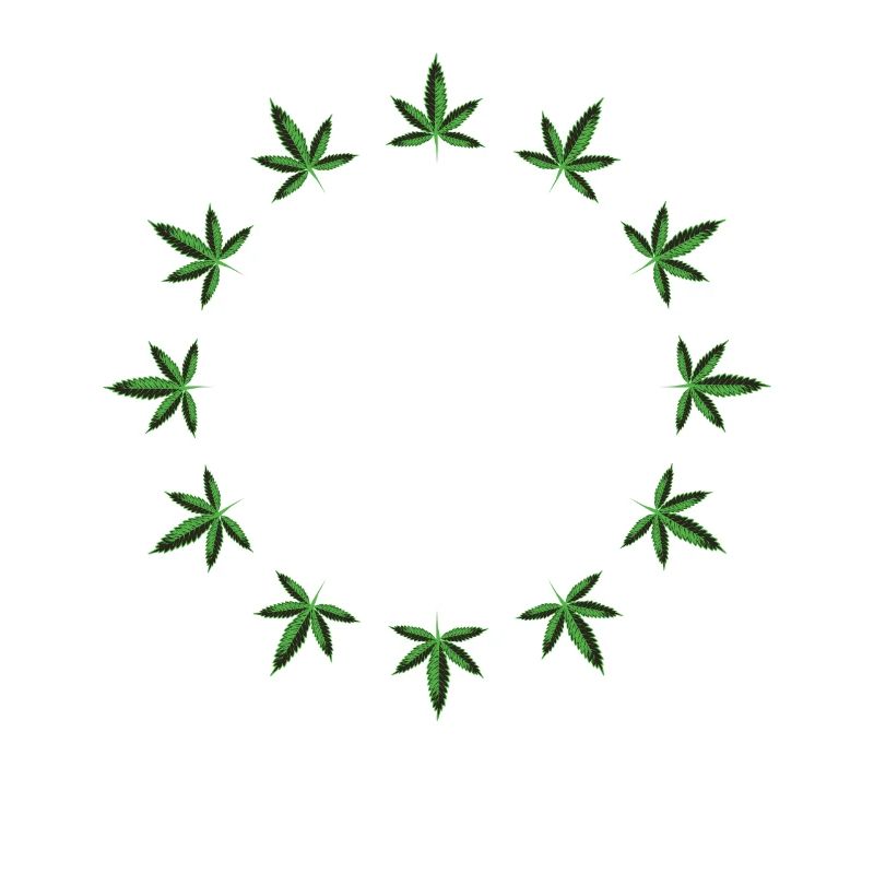 Cannabis Blatt Hanf Kreis