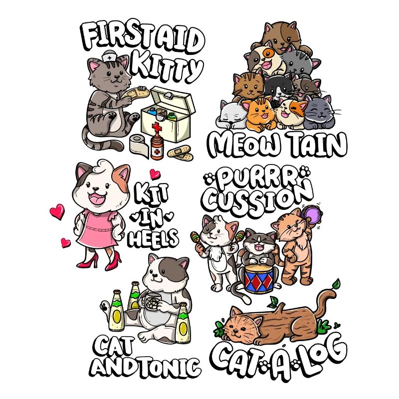 Jeu de mots mignon et drôle de chat | Chat mignon