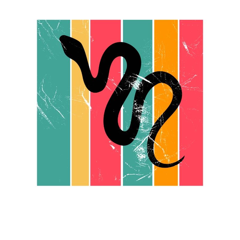 Snake Retro Reptile Python Idée cadeau