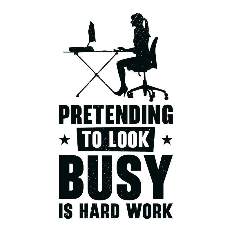 Pretending Busy Hard Work Employee Office Work