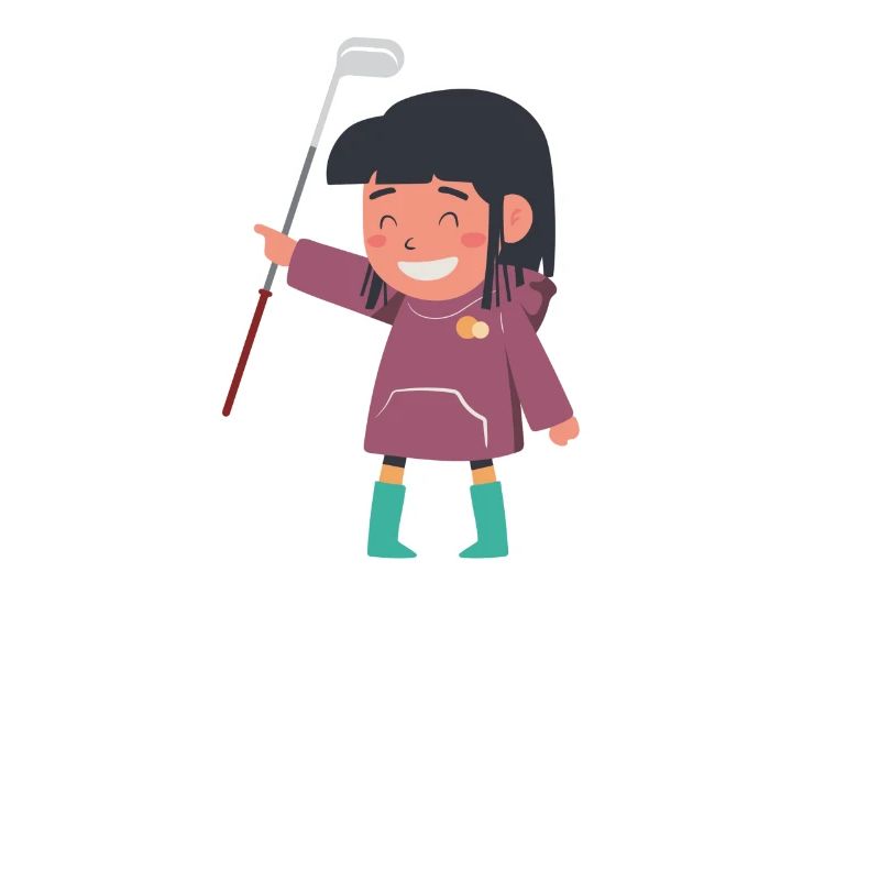 Mädchen spielt Golf Golferin Golfball Spruch