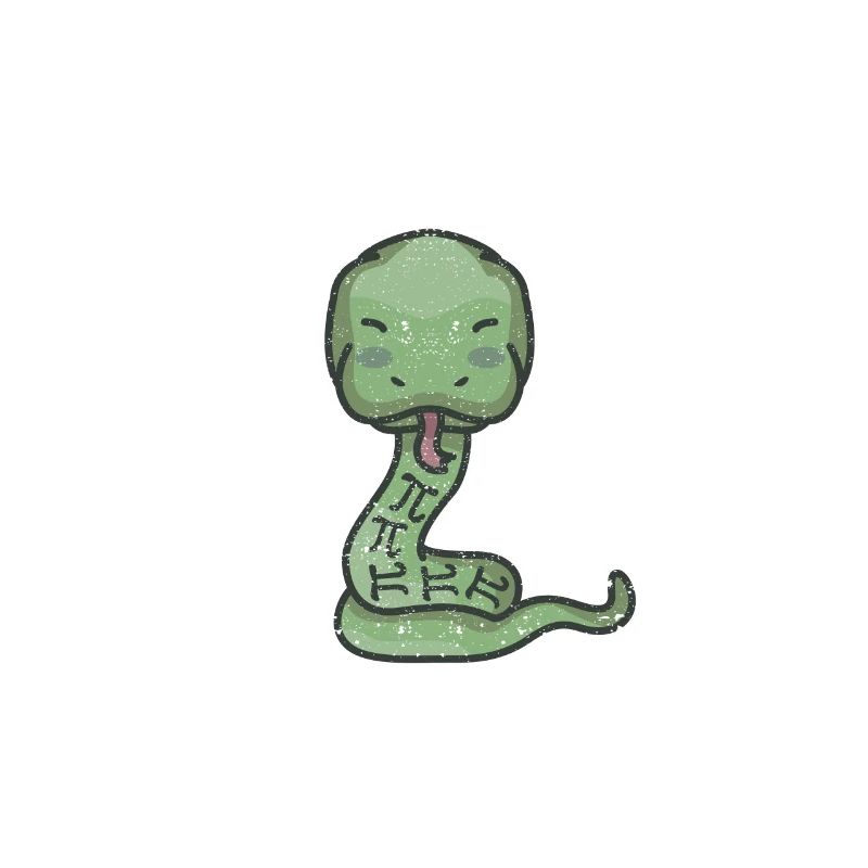 Python Schlange Pithon Pi Tag Symbol lustig Mathe