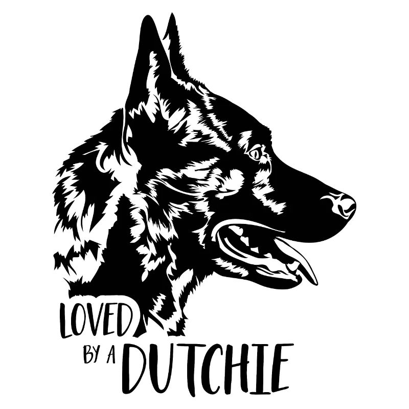 Loved by a Dutchie Hollandse Herder Hundespruch