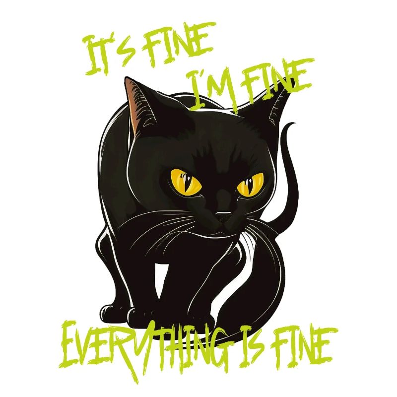 It's fine Everything is good Funny Cat