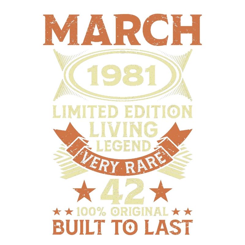 42e anniversaire Mars Né en 1981 Idée cadeau
