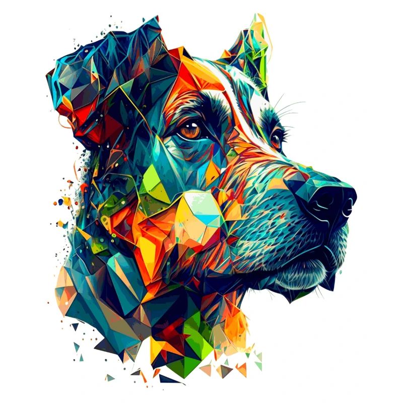 The Great Dane as colorful vector artwork