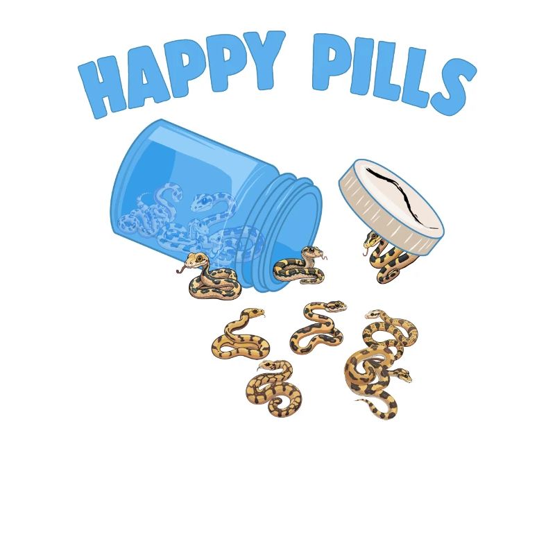 Happy Pills Ball Python Funny Snake Lovers Humor