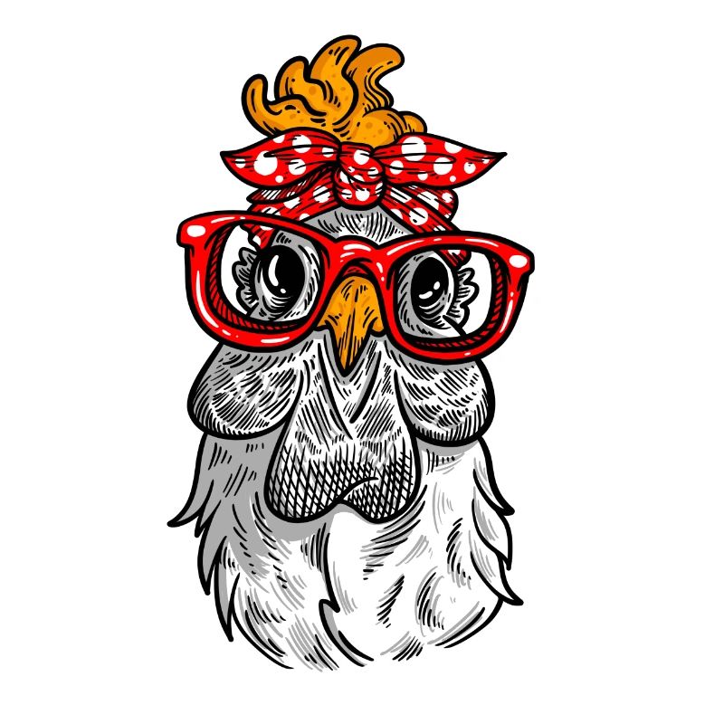 Mutter Huhn retro Henne Design