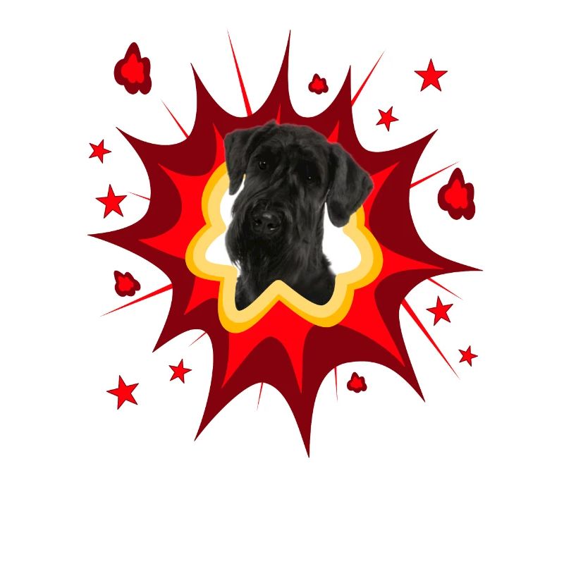 Conception de chien comique - Pow - Schnauzer géant