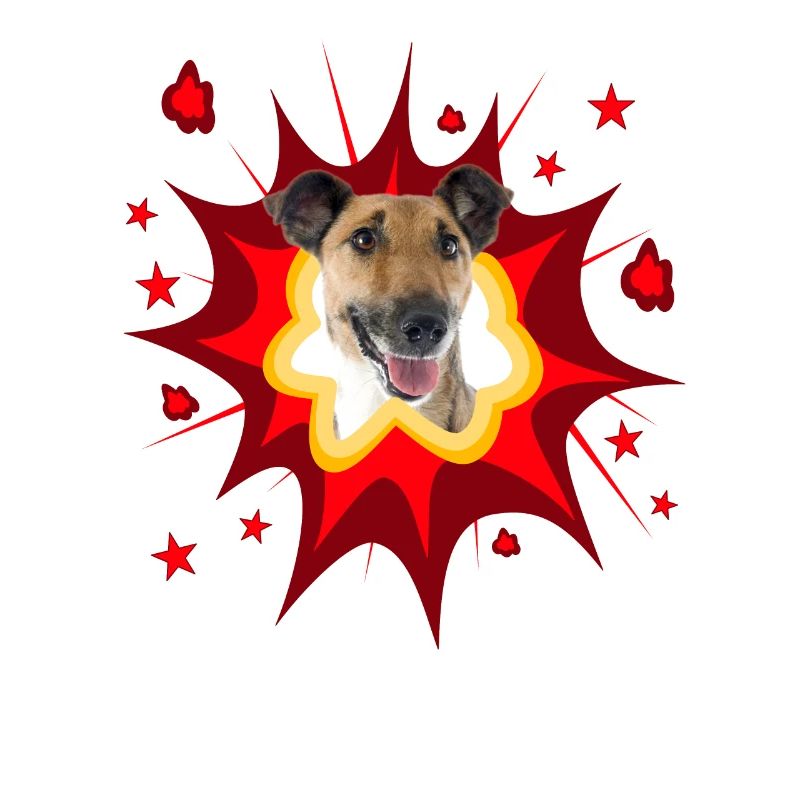 Comic Hund Design - Pow - Foxterrier