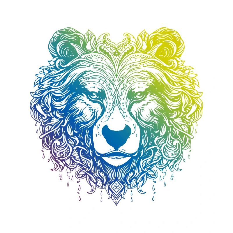 Bär Grizzly Mandala Boho