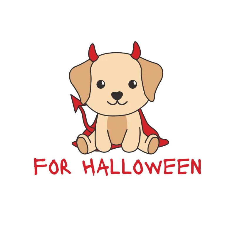 Labrador it's never too early for Halloween devils
