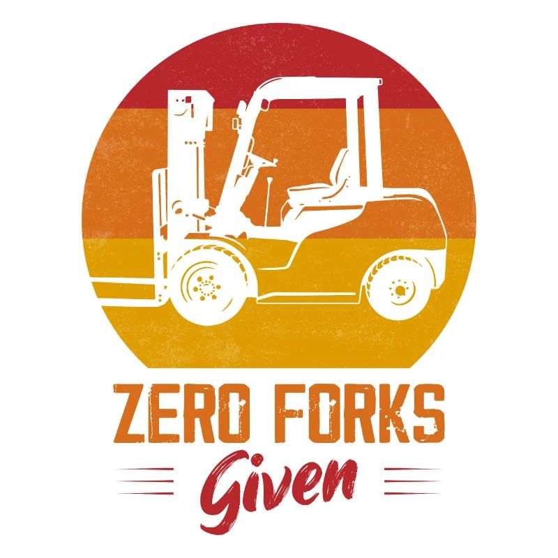 Zero Forks Given Forklift Forklifter Driver
