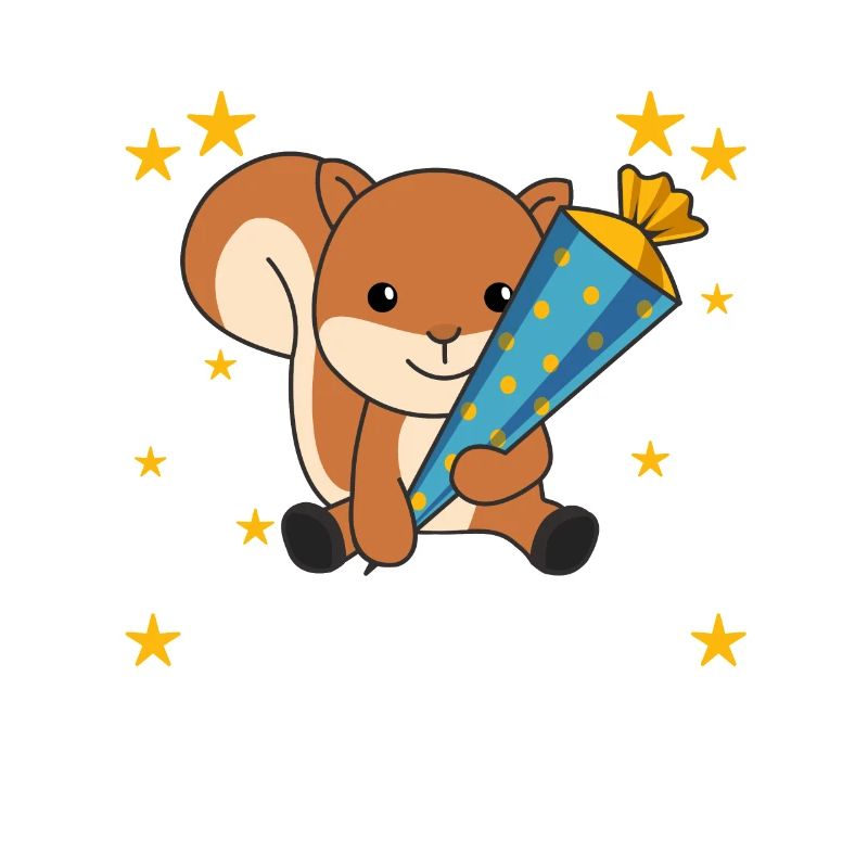 endlich Schulkind Einschulung Schule Eichhörnchen