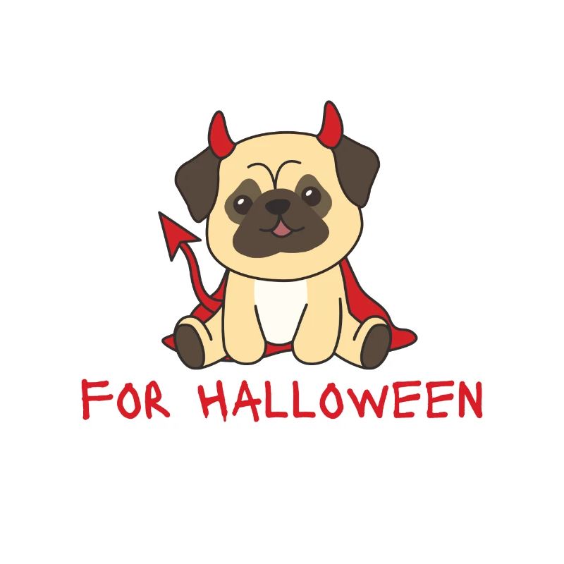 Pug it's never too early for Halloween devils