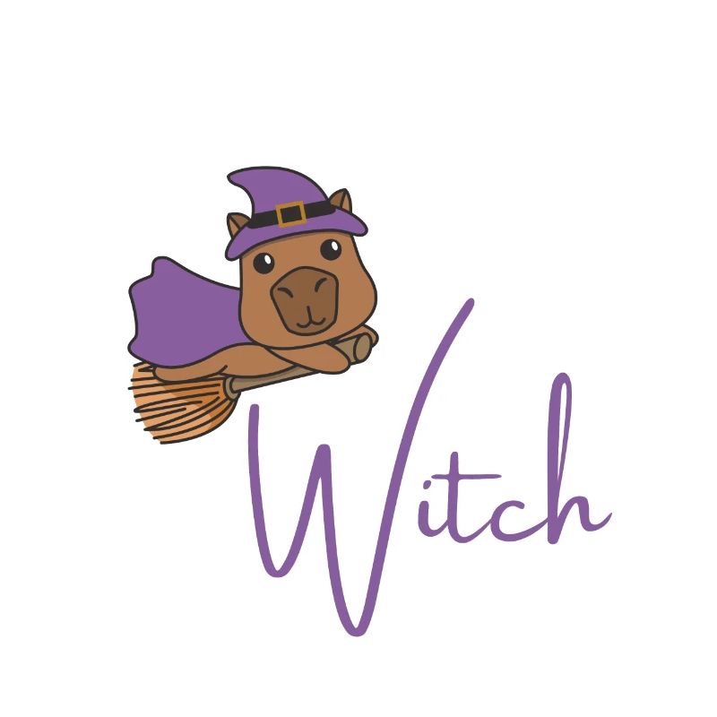 Capybara Halloween Hexen don't be a basic Witch