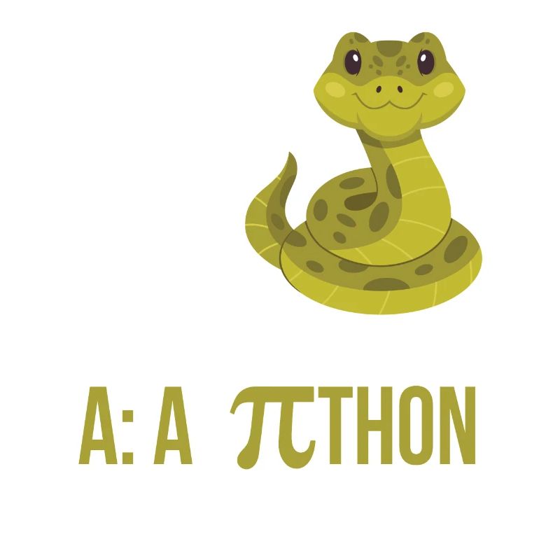 Python Pithon Pie Symbol Drôle de professeur de mathématiques Heureux