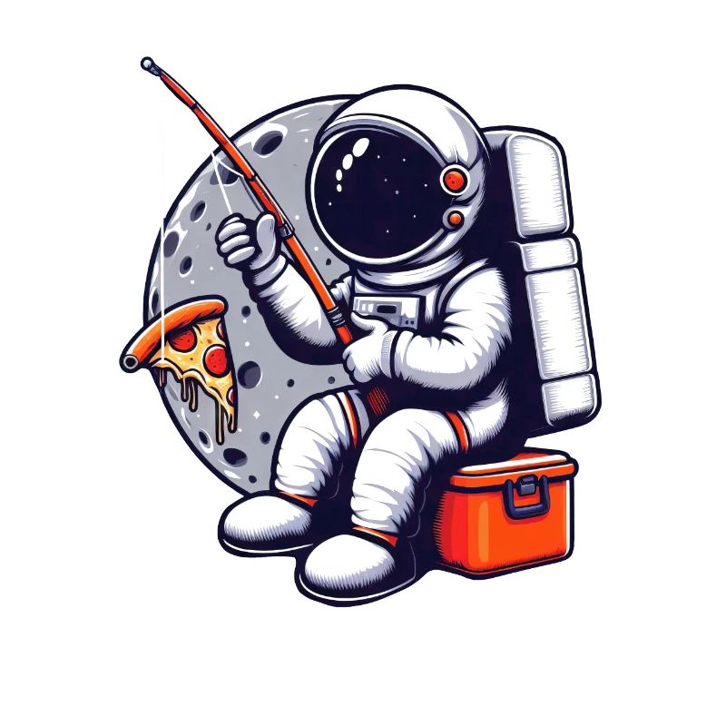 Un astronaute pêche une pizza dans l’espace