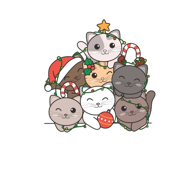 Joyeux Noël Chat Réveillon De Noël Chats