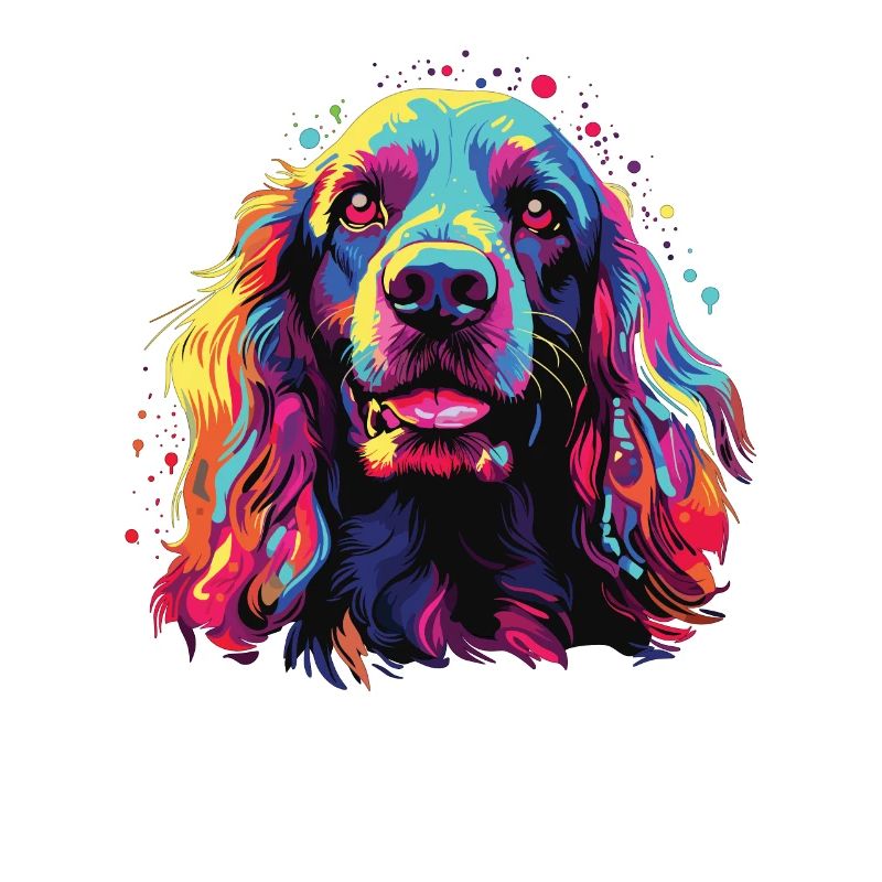 Wasserfarben Farbenfroher Cocker Spaniel