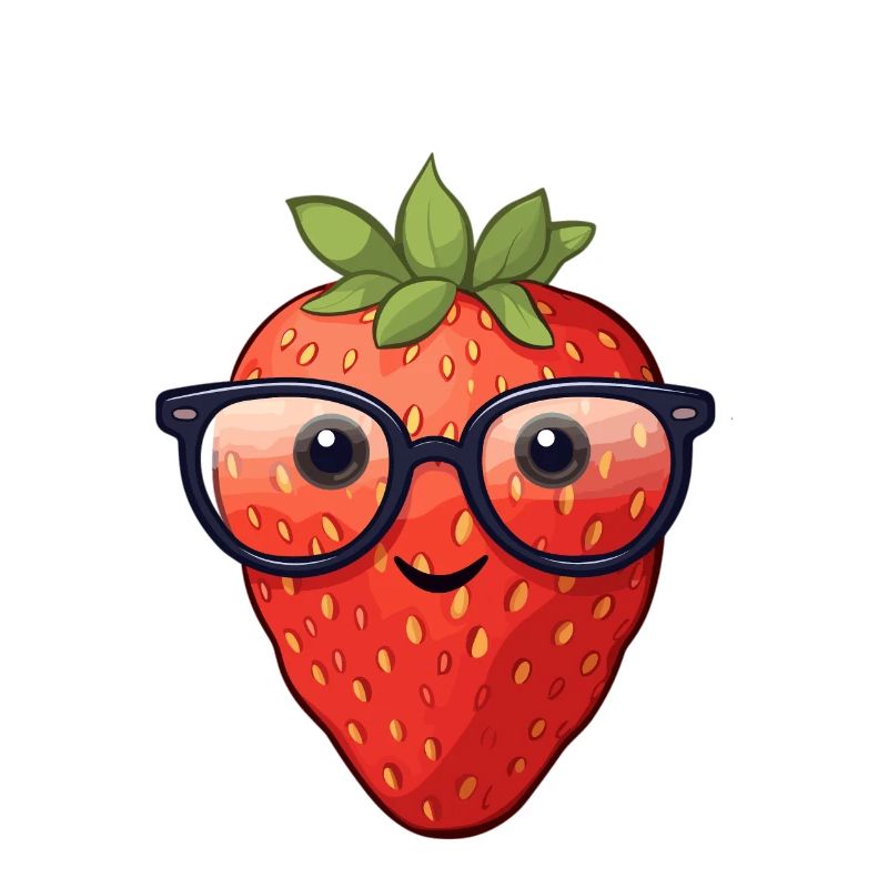 Nerdbeere Junge Mädchen Nerdy Nerd Erdbeere