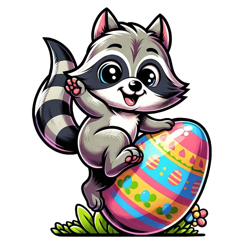 Easter Raccoon Easter Egg