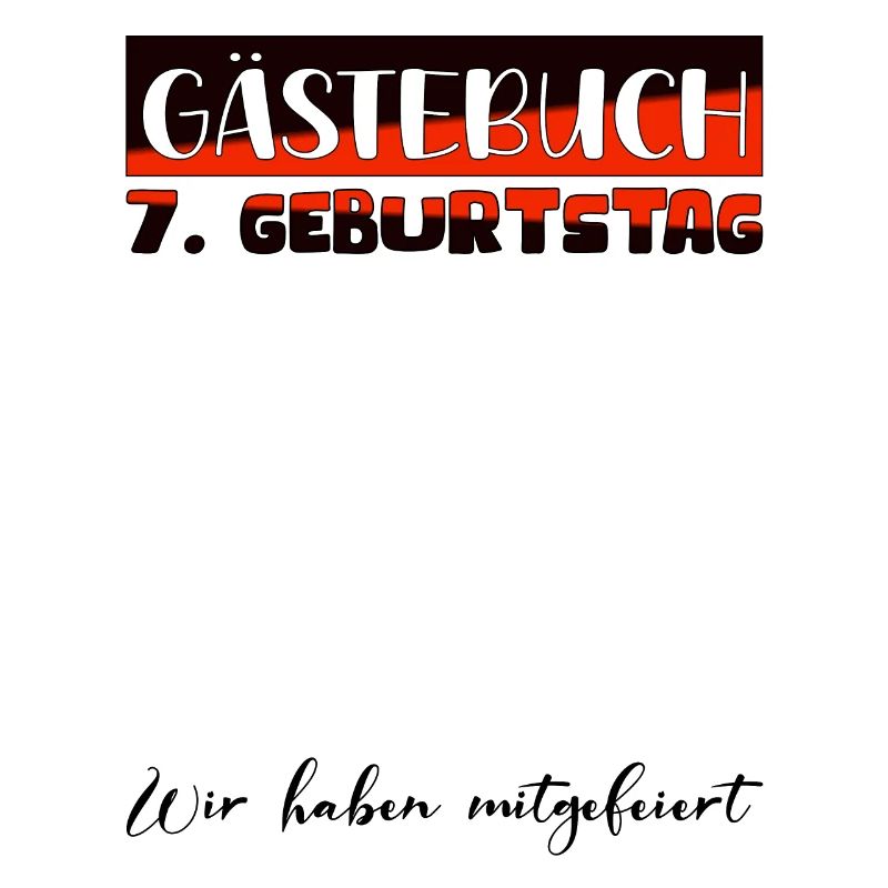 7. Geburtstag Geschenk Mädchen Jungen Gästebuch