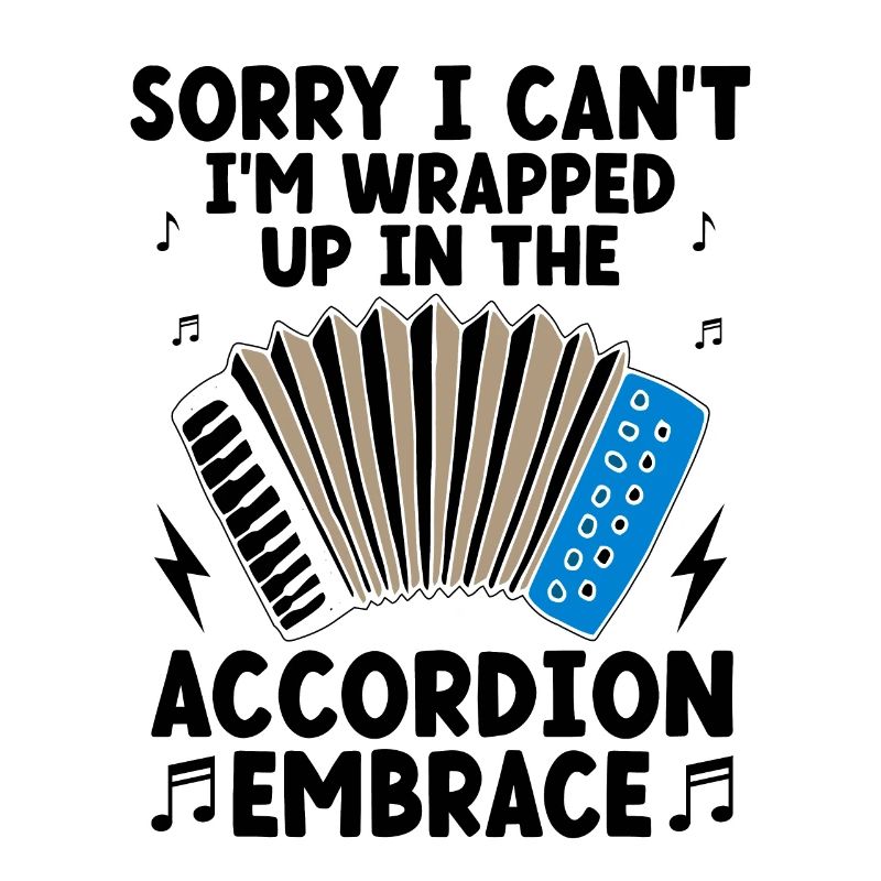 Tut mir leid, dass ich nicht kann, dass ich in das Akkordeon-Embr eingewickelt bin