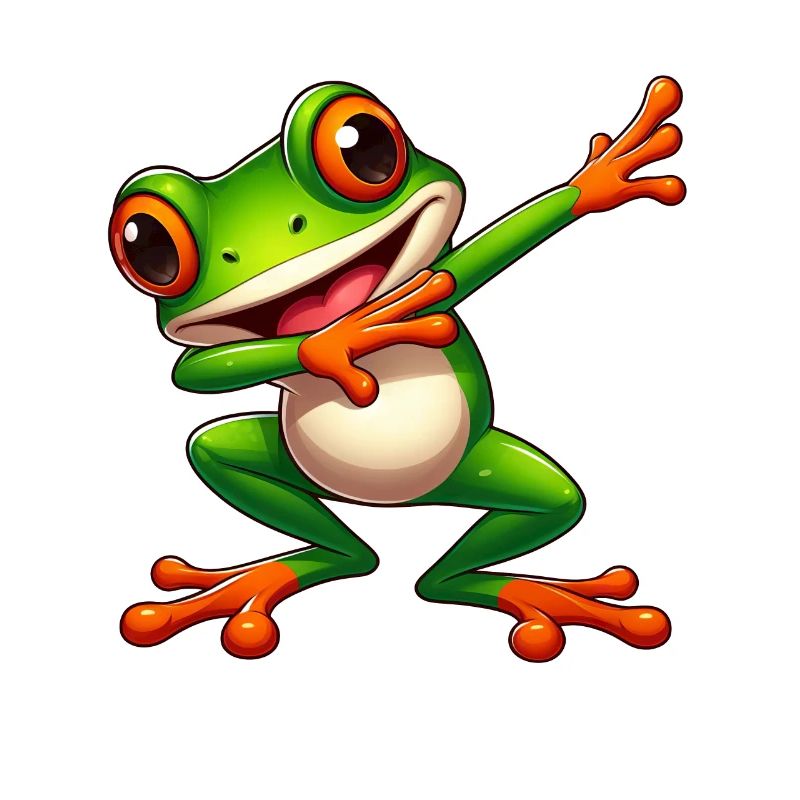 Cool Frog Dabbing Style Crapaud