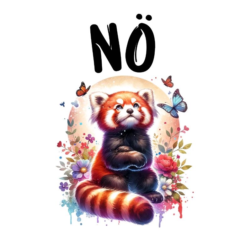 Red Panda Funny Saying Nope Fire Fox