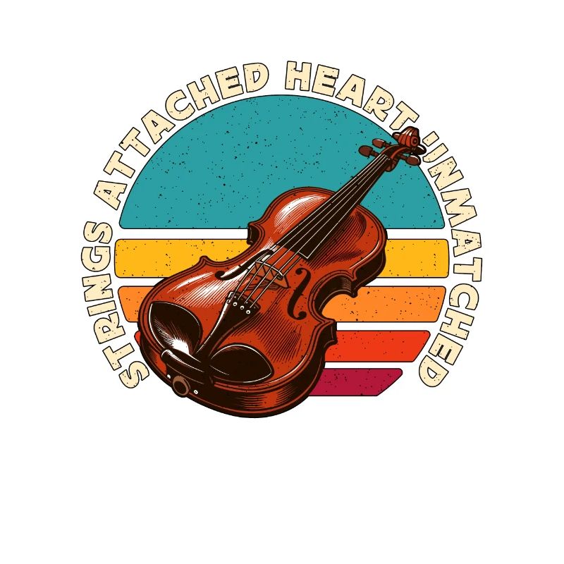 Fiddle Strings Attached Heart Musical Instrument