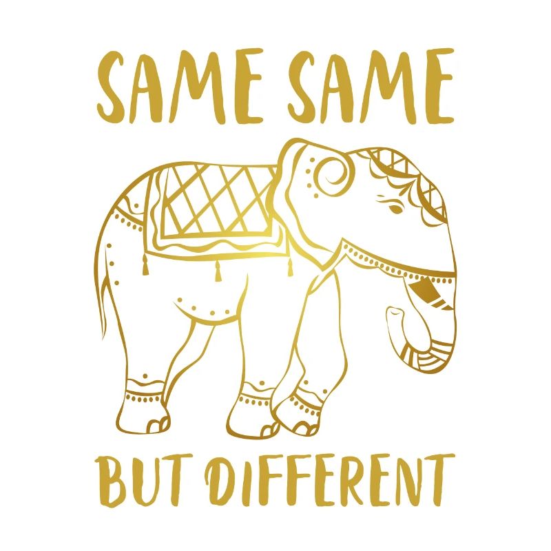 Goldener Elefant "Same Same but different"