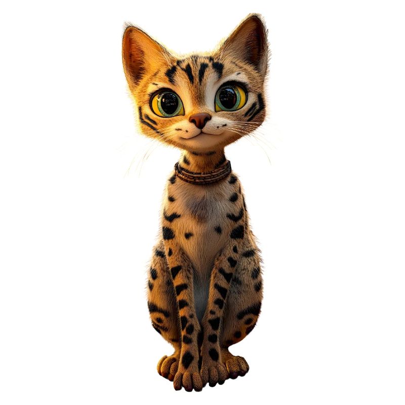 Savannah Chat Chat Maman Mignon Serval Léopard Chats