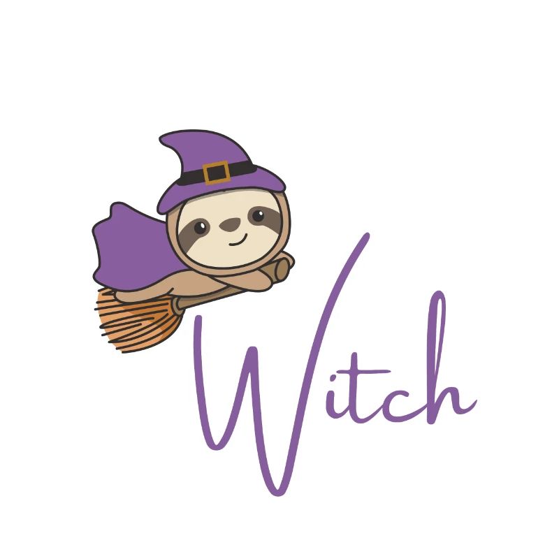 Sloth Halloween Witches don't be a basic witch
