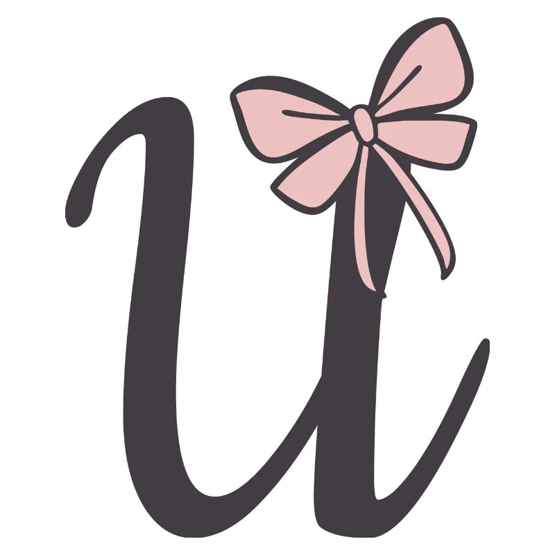 Initial Letter U Ribbon