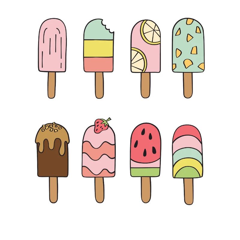 Eiscreme Outfit Softeis Karneval Kostüm Eis