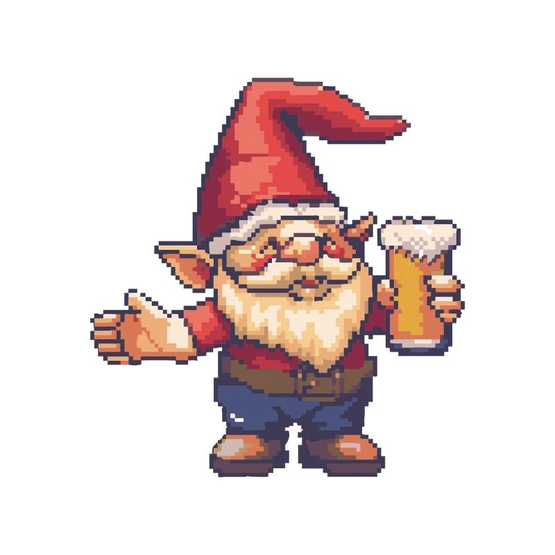 Gartenzwerg Pixel Bier