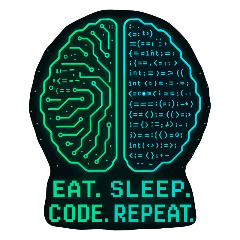 Eat Sleep Code Repeat Geek Design